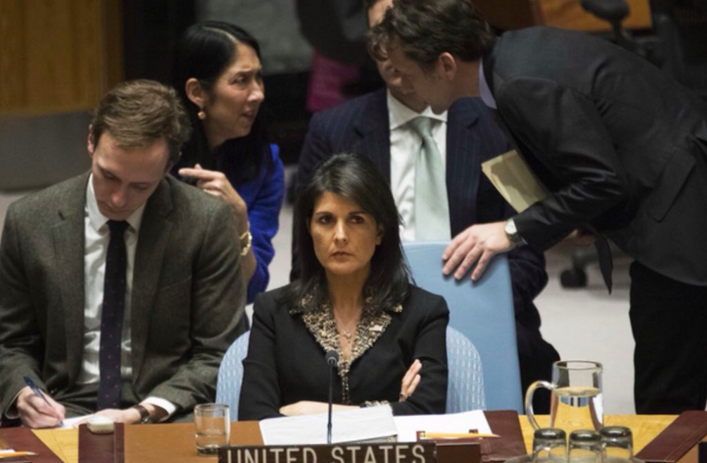 Haley at UN vote