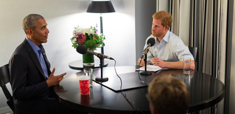 Obama Sits with Prince Harry