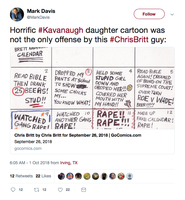 Fake Kavanaugh calendar