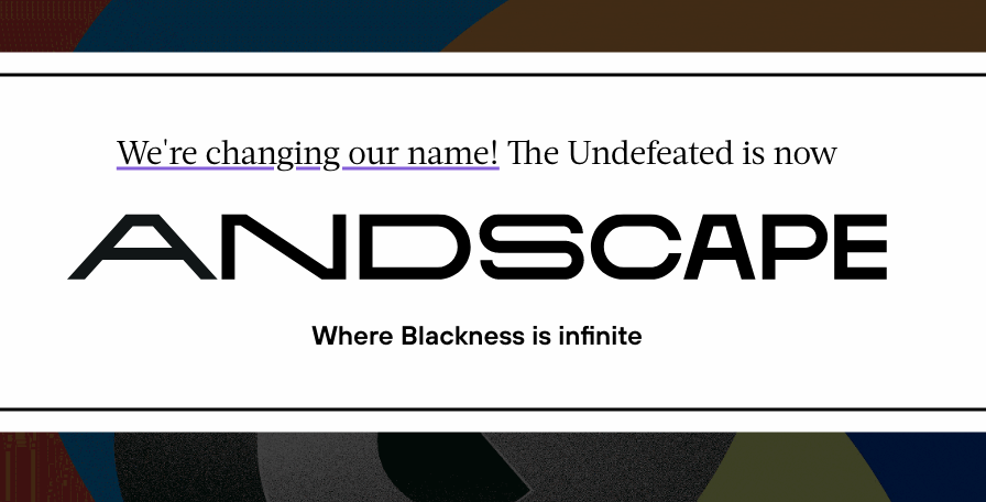 Andscape's banner when users open the website