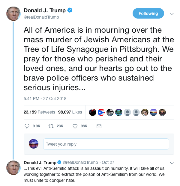 TrumpSynagogueTweet