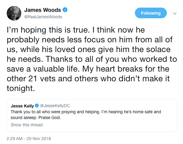 James Woods Dana Loesch Use Twitter To Help Suicidal Veteran Mrctv