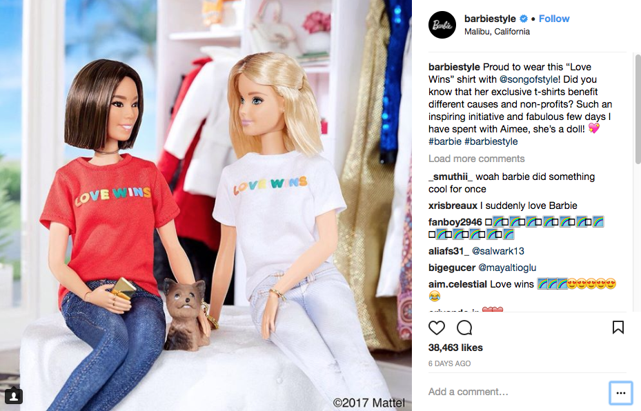 Barbie Causes Speculation Shes Bisexual After Pro Gay Marriage Post 