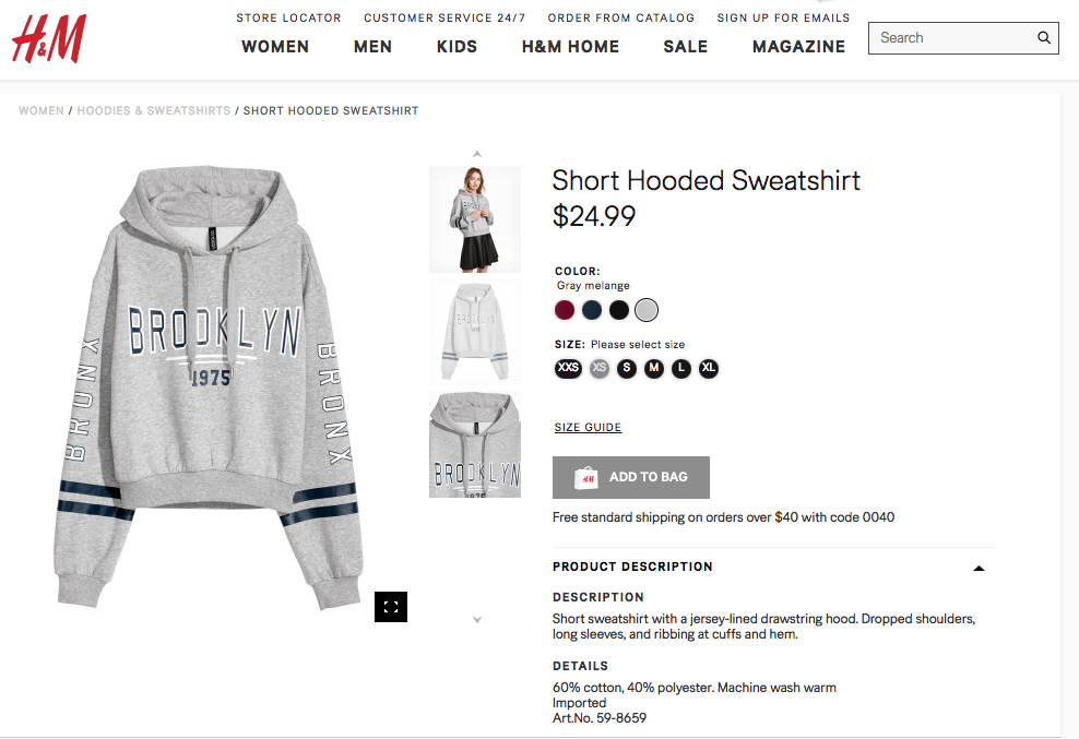 superior hoodie h&m