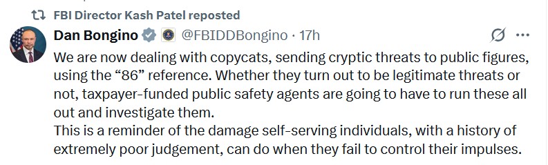 Bongino Warns Comey Copycats