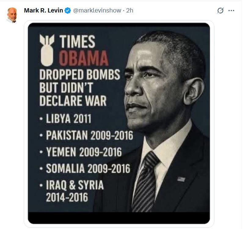 Levin: Times Obama Bombed Countries