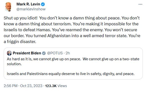 Levin scolds Biden