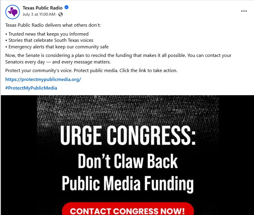 Texas Public Radio Lobbying Ad