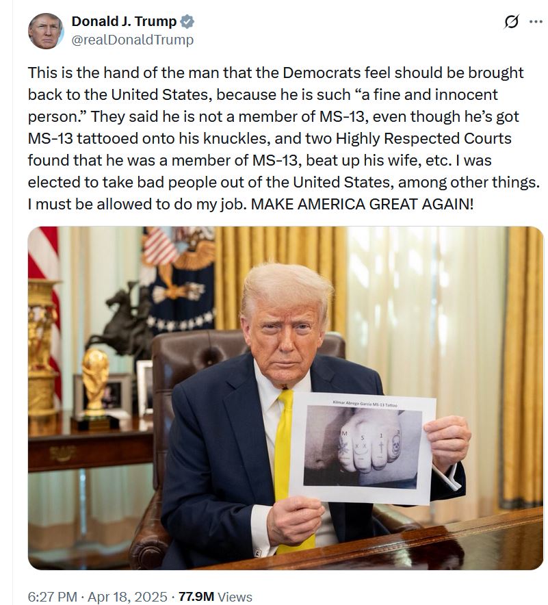 Trump X.com Post