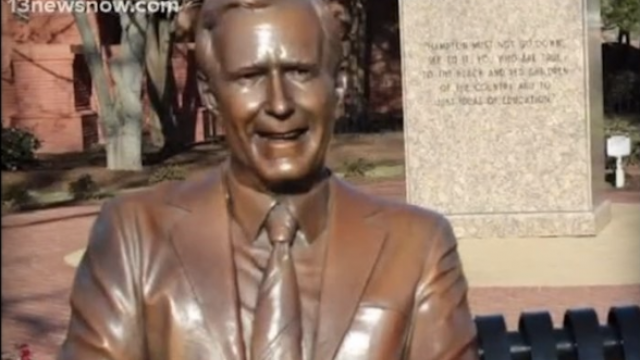 George H.W. Bush Has a Statue at Hampton University, and Some Students ...