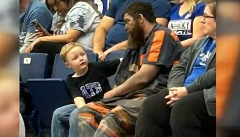 Photo Of Coal Miner With His Son At UK Basketball Game Goes Viral | MRCTV