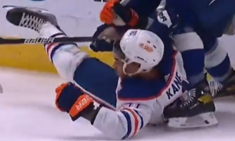 Oilers' Evander Kane Rushed To Hospital After Gruesome Injury | MRCTV