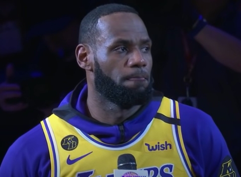 Social Media Blasts LeBron For Sitting During The National Anthem At ...
