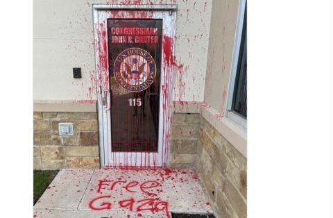 NextImg:Anti-Israel Activists Vandalize Congressman’s Office