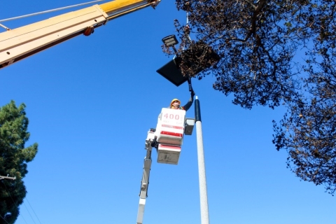 NextImg:Skeptics Doubt L.A.’s Switch to Solar Will Curb Thieves’ Street Light Vandalism