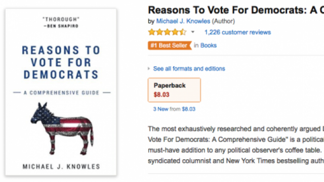 Completely Blank 'Reasons To Vote For Democrats' Lands Amazon's #1 Best ...