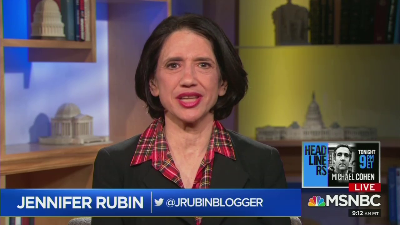 Jennifer Rubin on MSNBC Congress Should Hold Hearings on 'Domestic