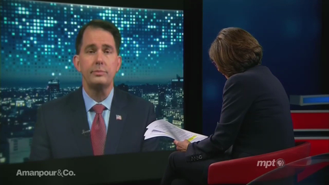 Amanpour Hits Scott Walker from Left on 'Voter Suppression'
